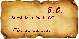 Barabás Otelló névjegykártya
